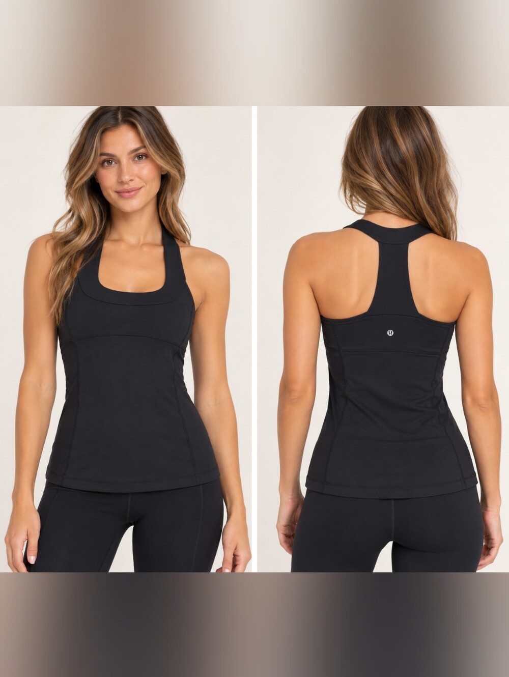 lululemon athletica Black Racerback Tank Top
